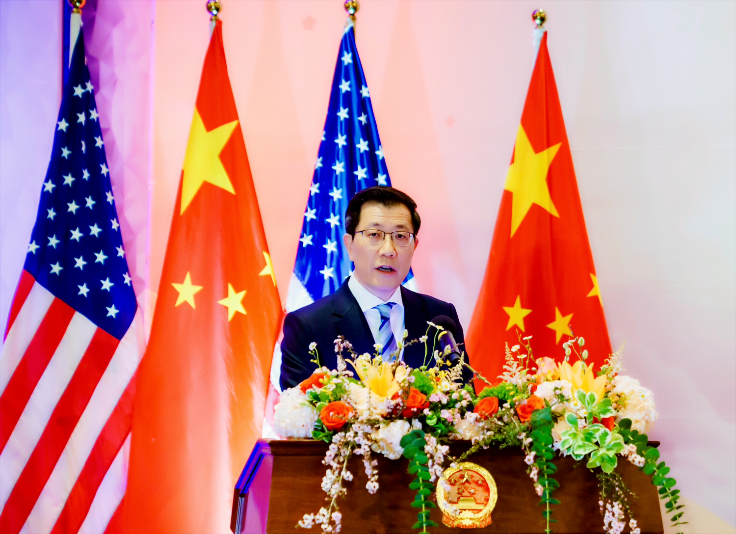 中国驻洛杉矶总领事郭少春举行到任招待会