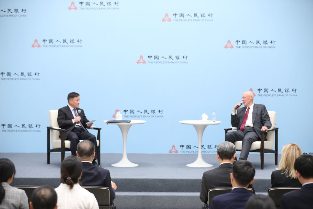 中国人民银行行长、国家外汇管理局局长潘功胜会见美国保尔森基金会主席亨利·保尔森
