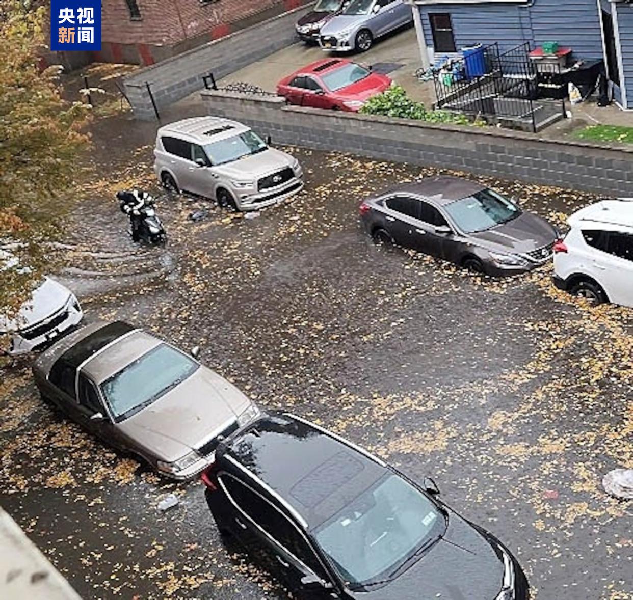 美国纽约突发暴雨引发严重洪灾 致2人死亡